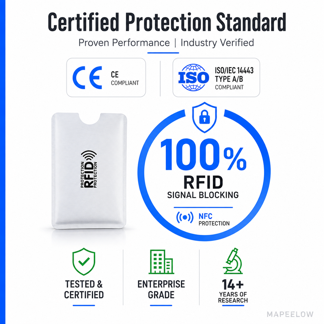RFID Blocking Sleeves for Credit Cards- Durable and water‑repellent