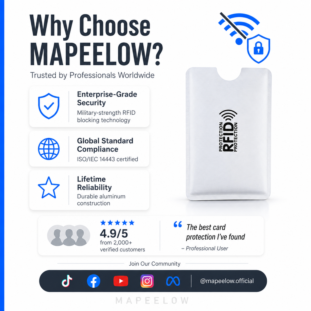 RFID Blocking Sleeves for Credit Cards- Durable and water‑repellent