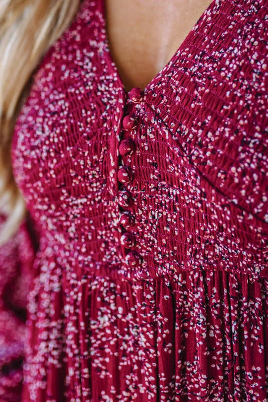 💃Blumen-Maxikleid aus Viskose mit geraffter Taille und Futter.