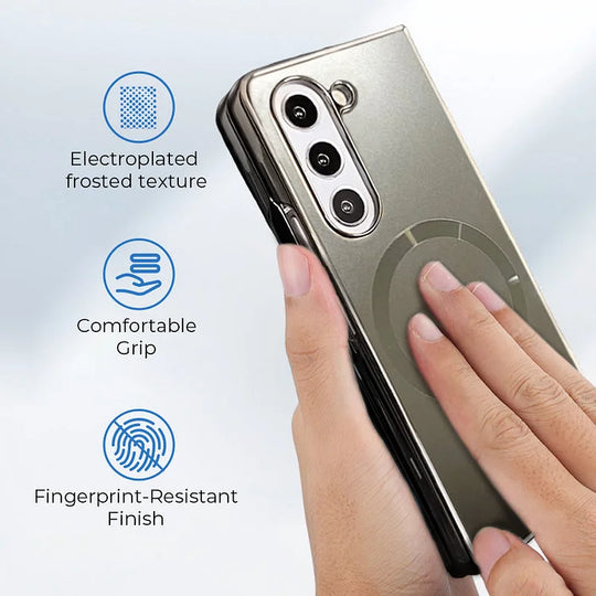 Galvanisierte, mattierte Magnetabdeckung für die Samsung Galaxy Z Fold-Serie