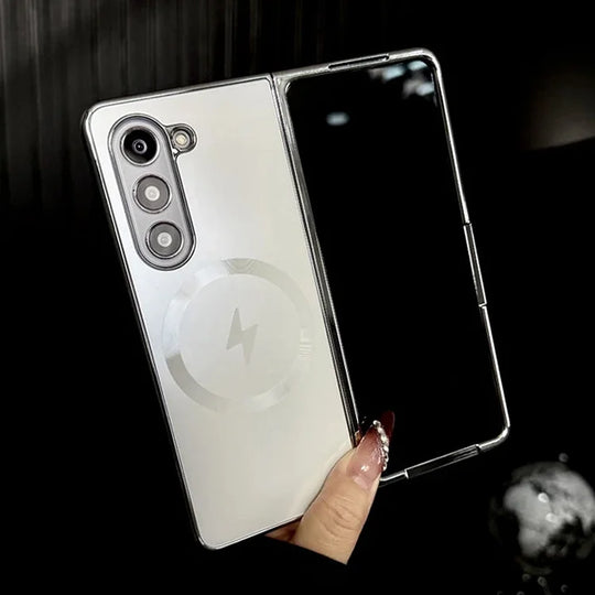 Galvanisierte, mattierte Magnetabdeckung für die Samsung Galaxy Z Fold-Serie