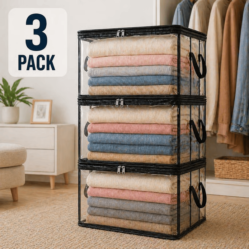 🎁 📦Large Heavy-Duty Thick Plastic Clear Storage Bag for Clothes, Moving &amp; Storage