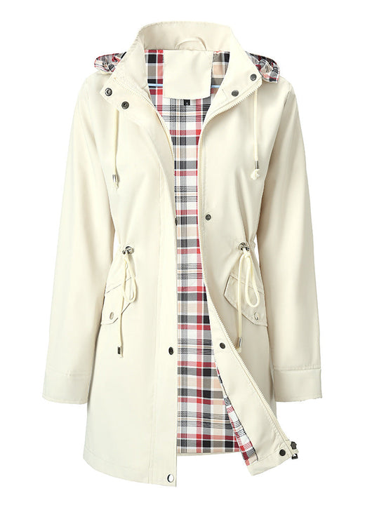 ❤️‍🔥Neu eingetroffen 50% Rabatt🥰 Einfarbige Freizeitjacken, wasserdichte und winddichte Mäntel, Windbreaker mit Kapuze
