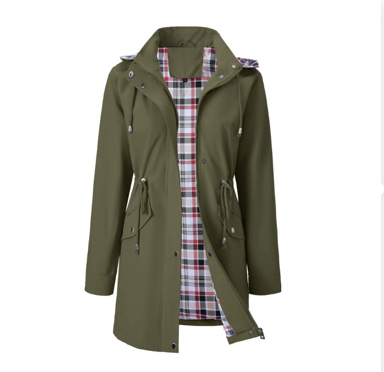 ⏳LAST DAY SALE 60% OFF !!📢🌧️💧Ultimate Plaid Waterproof Jacket for Women🍃Unleash Style and Durability in Any Storm!