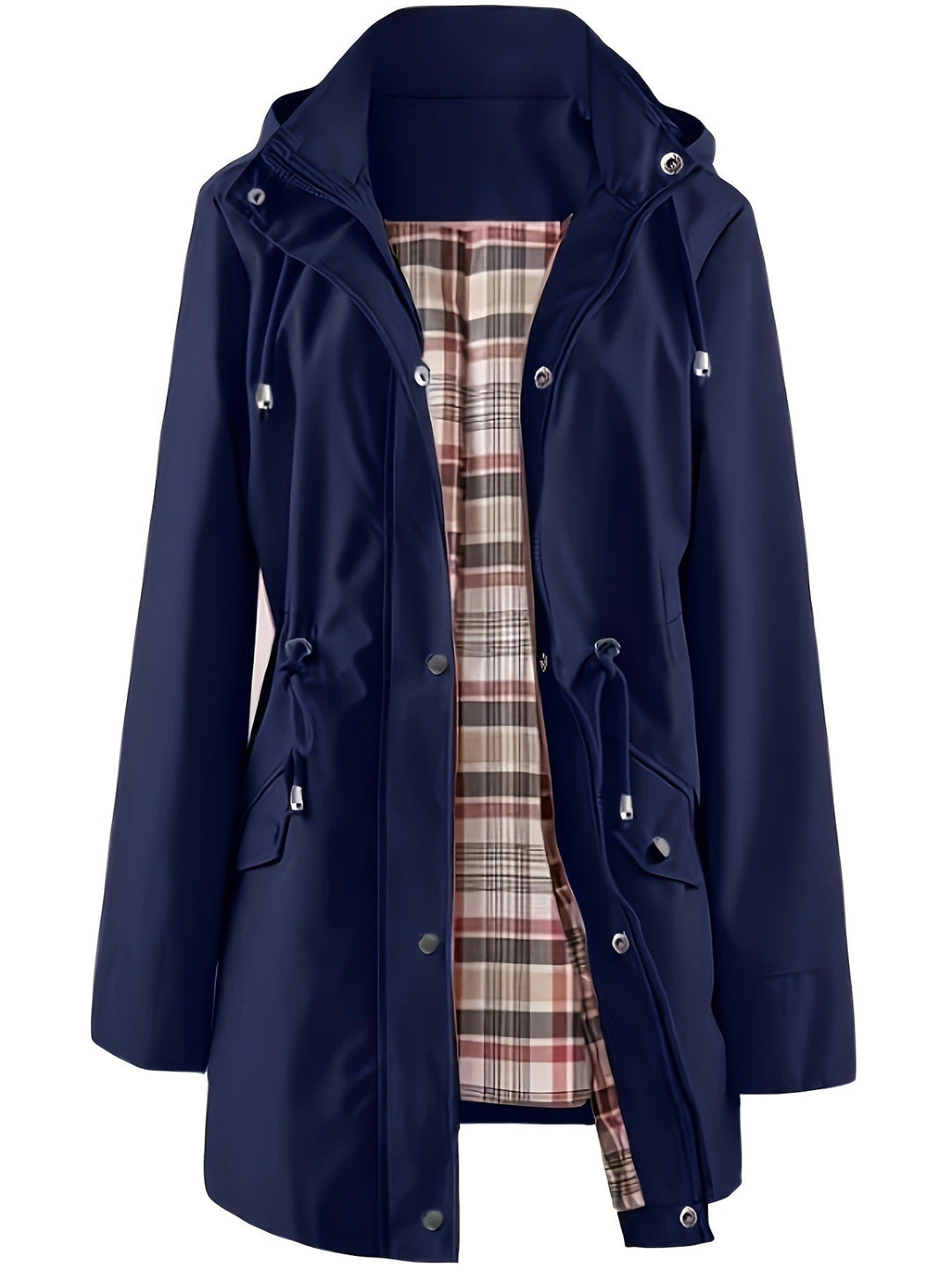 ⏳LAST DAY SALE 60% OFF !!📢🌧️💧Ultimate Plaid Waterproof Jacket for Women🍃Unleash Style and Durability in Any Storm!