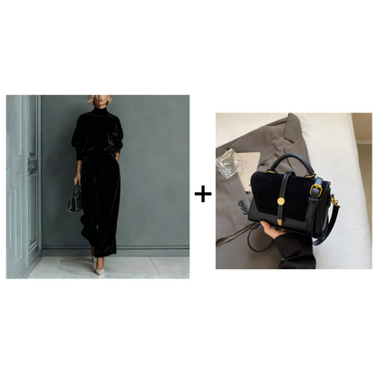 🔥Solange der Vorrat reicht 50 % Rabatt!🎉Damen-Freizeit-Set: Warmes Oberteil & Weite Hose, 2-teilig – Bequem & stylisch im Bundle!