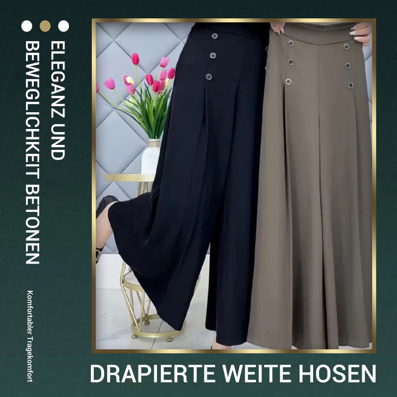 👖 【heißer Verkauf】 Falten -Weitbeinhosen