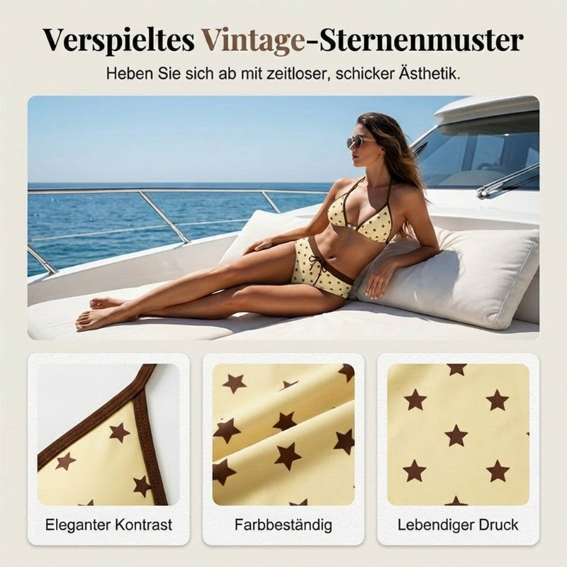 Sexy zweiteiliger Badeanzug mit Kordelzug für Damen