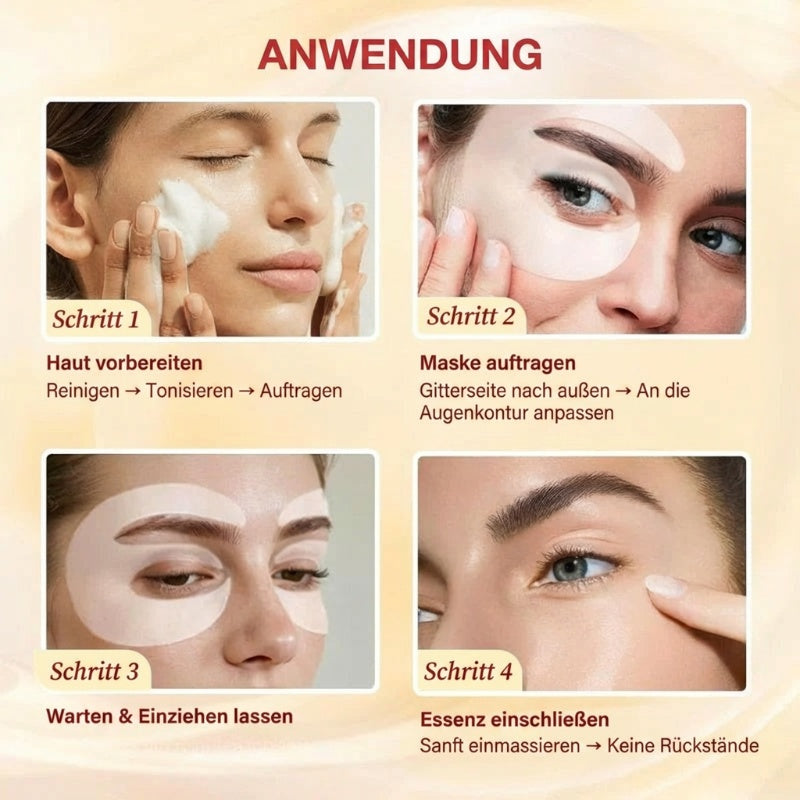 Augenmaske mit Bio-Kollagen, Peptid-Komplex &amp; Vitamin C