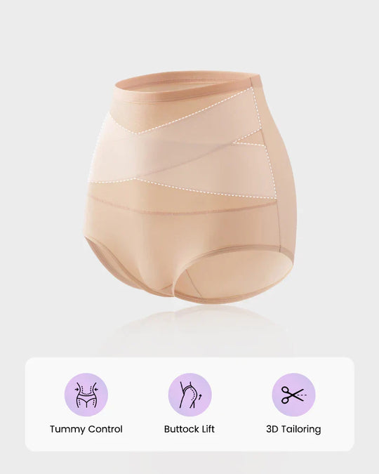💖Last Day-Buy 1 Get 3 Packs💖Plus-Size High-Waist Cross Tummy Control Panties
