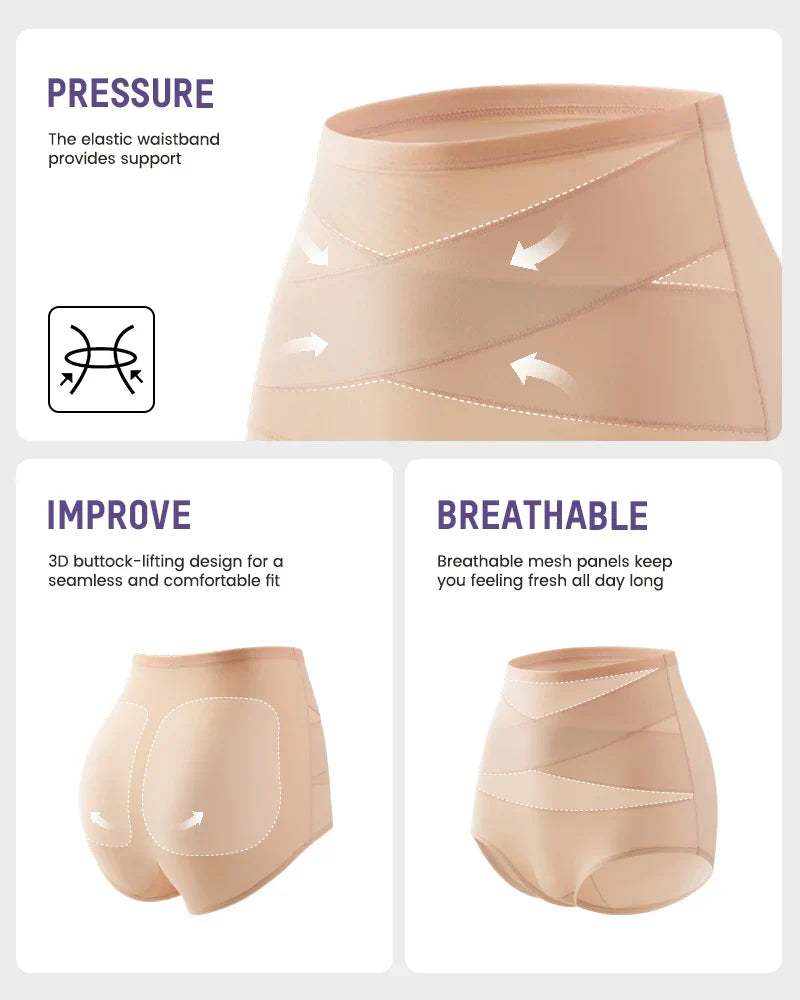 💖Last Day-Buy 1 Get 3 Packs💖Plus-Size High-Waist Cross Tummy Control Panties