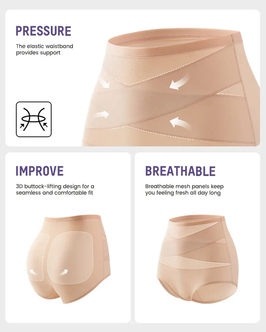 💖Last Day-Buy 1 Get 3 Packs💖Plus-Size High-Waist Cross Tummy Control Panties