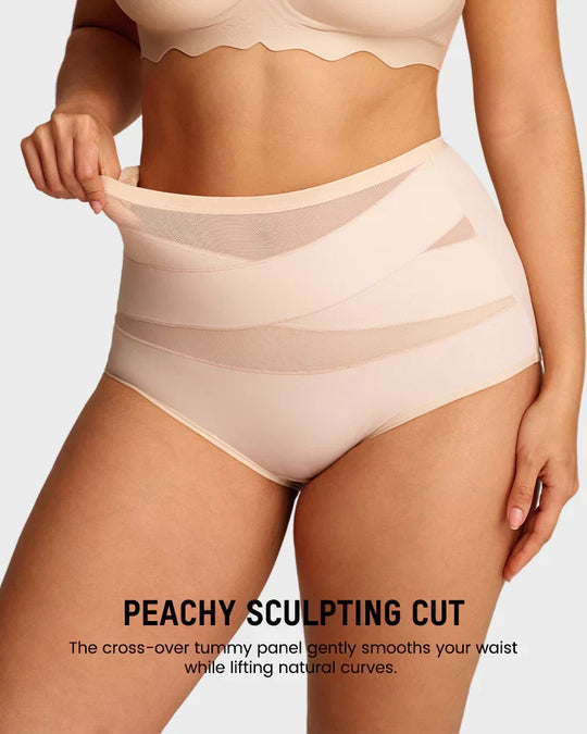💖Last Day-Buy 1 Get 3 Packs💖Plus-Size High-Waist Cross Tummy Control Panties