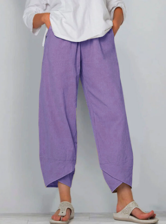 ⏳Time-Limited Special⏰Vintage Asymmetrical Elastic Waist Pockets Pants