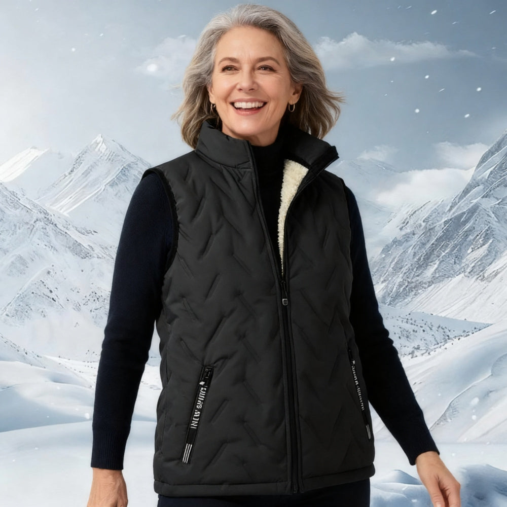 ✨️❄️Warme, lässige, ärmellose Steppweste für den Winter mit Fleecefutter