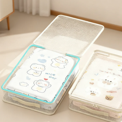 📦✨ Transparente PVC-Netz Aufbewahrungstasche – Übersichtlich ✅ langlebig 🌿 für Ordnung in jedem Raum. Übersichtlich, stabil & vielseitig einsetzbar!