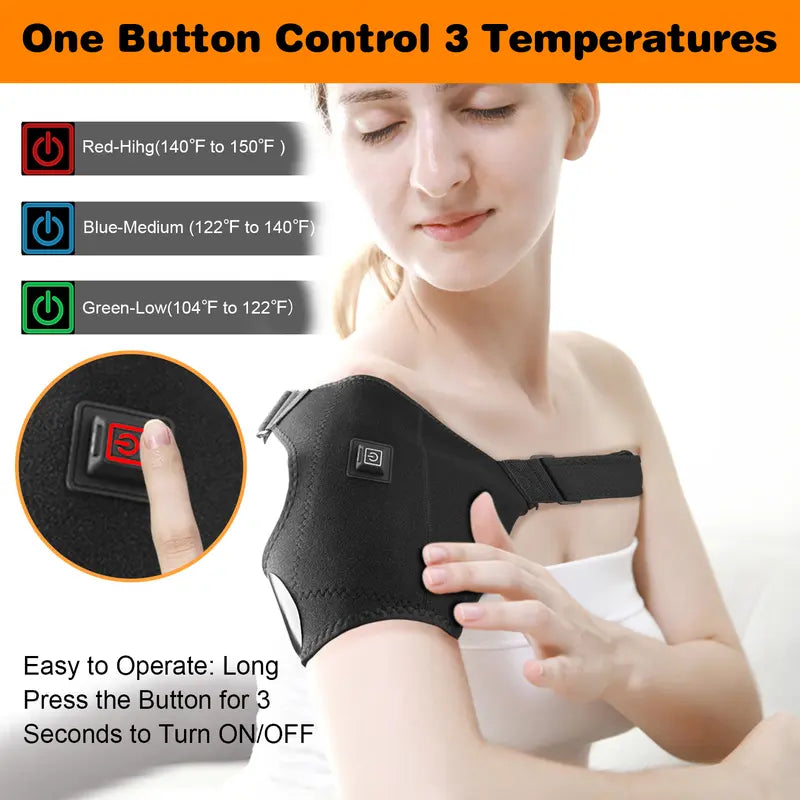⏰ TODAY ONLY - 50% OFF♨️Adjustable Heated Shoulder Support 💪 Fast Relief for Shoulder Pain, Soreness &amp; Recovery