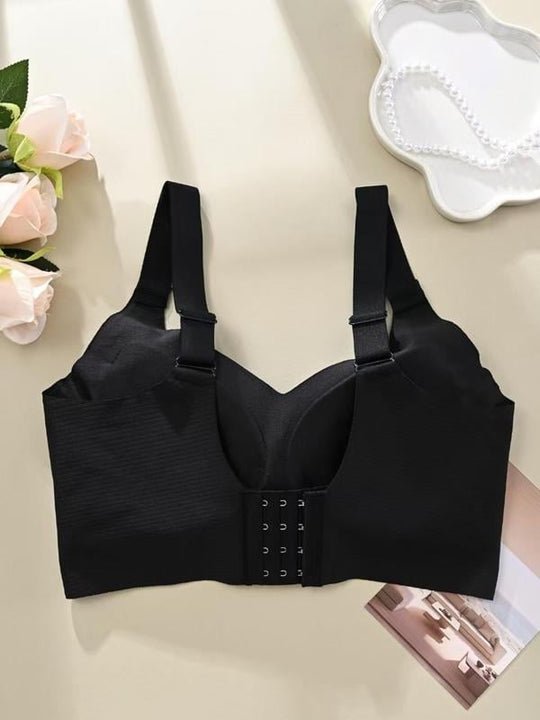 🌷 50% OFF – LIMITED TIME! 💕Subtle Striped Seamless Bra with W-Support ✨ Wire-Free Lift &amp; Unmatched Comfort