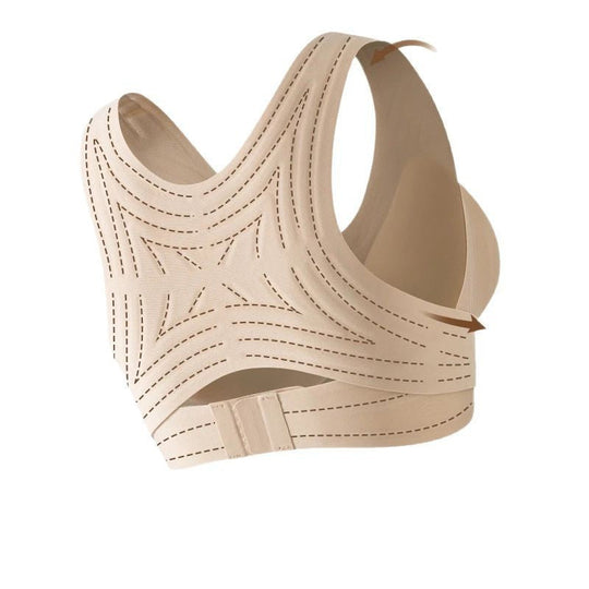 Women’s Beige Wireless Bra, Soft Breathable Non-removable Moulded Cups, Yoga Fitness Sportswear for Gym &amp; Daily Training