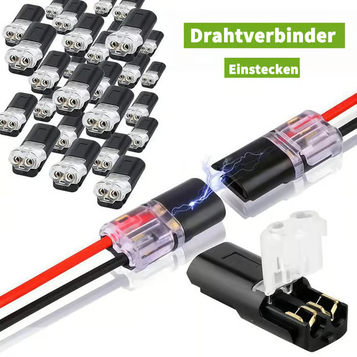 💘 Valentinstagsangebot: 50% Rabatt! 🔌 Doppeldraht-Steckverbinder mit Verriegelungsklip – Sicher & Schnell verbinden in 70% weniger Zeit!