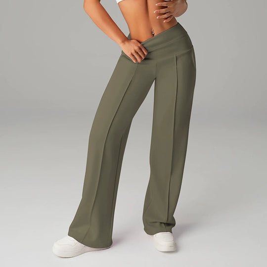 ⌛ Nur noch 3 Tage – 50 % auf alles! ⏰ 50.000+ VERKAUFT!💕 Damen-Unifarbene Weite Straight-Leg-Hose