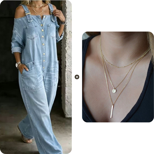 ⏳🔥LIMITED-TIME 50% OFF! 👗 Loose Fit Wide-Leg Overall Jumpsuit with Pockets – Effortless Comfort &amp; Style ✨