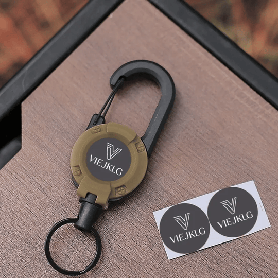 🔑Retractable Carabiner Keychain – 65cm steel lanyard, 100,000 pull cycles. Lightweight &amp; sturdy.