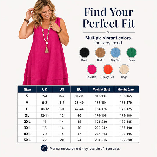 Bestseller💕 Double Layer Sleeveless Dress – Effortless Elegance &amp; Modern Layered Look for Everyday