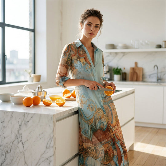 🎁✨ NEW ARRIVAL – 50% OFF TODAY! 💐 Women’s Elegant Retro Print Maxi Dress 🌸 Vintage-Inspired Style, Flattering Fit &amp; Effortless Elegance