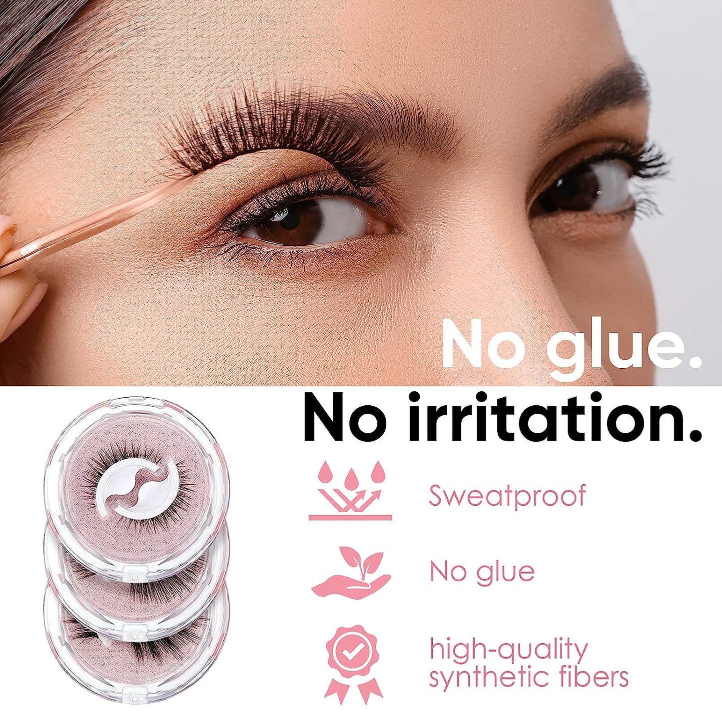 ❤️‍🔥Kauf 1 und bekomme 1 gratis dazu（2 Paar）✨Wiederverwendbare selbstklebende Wimpern