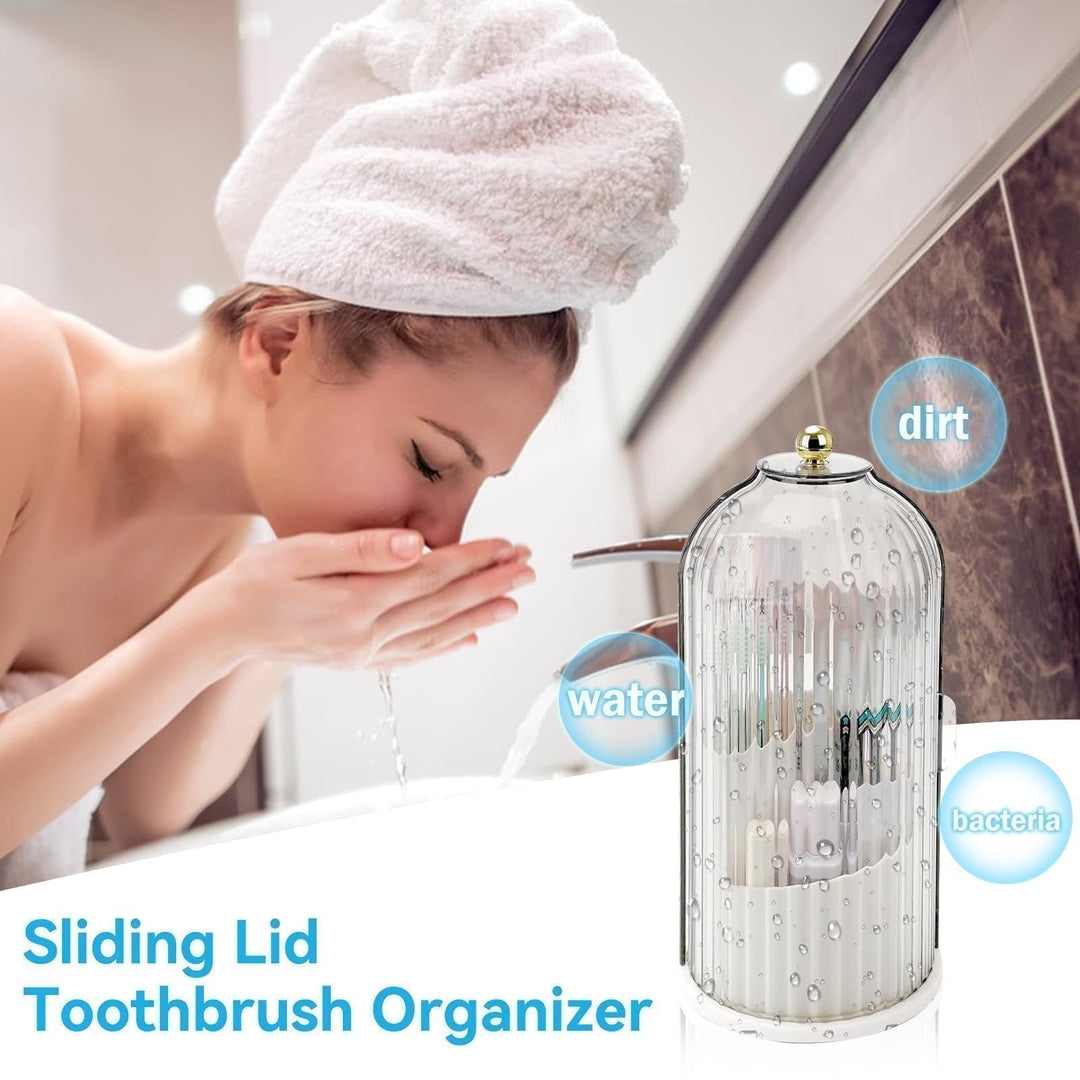 🪥 50% RABATT! 🏡 Zahnbürstenhalter mit Schiebedeckel – Hygienisches Design, Tropffrei &amp; Platzsparend 🚿
