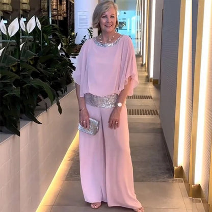 💥💥Elegantes zweiteiliges Set im Colorblock-Stil mit Pailletten