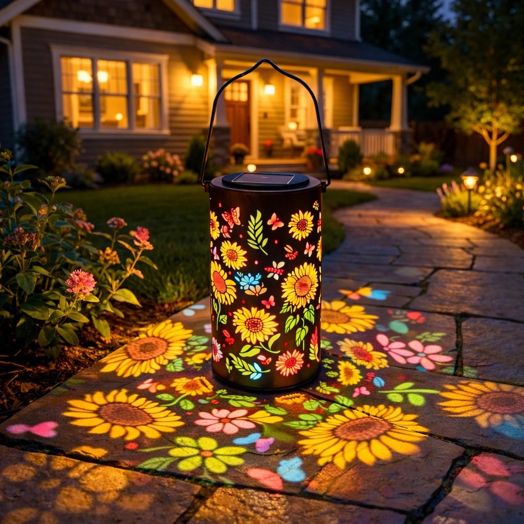🔥HEISSER ANGEBOT 49 % RABATT – 🌞Bunte Sonnenblumen-Solar-Gartenlaterne