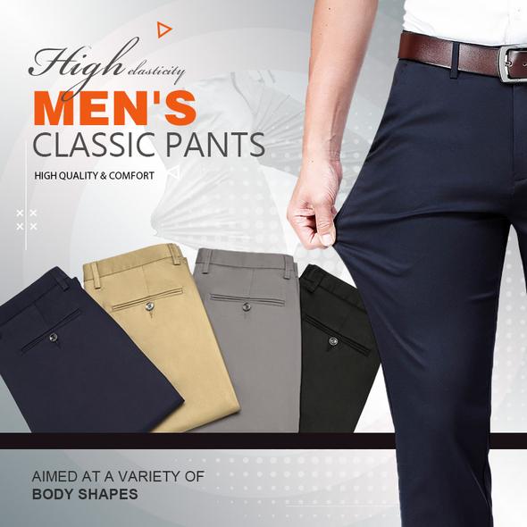 💥Father's Day Special - 50% discount💥Classic men's trousers with high stretch content