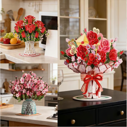 🏆75K+ SOLD! 🌼💌 Forever-Blooming 3D Flower Pop-Up Card– Personalized Love Message & Everlasting Bloom 🎁