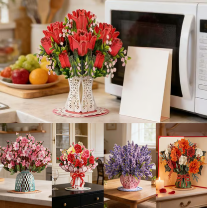 🏆75K+ SOLD! 🌼💌 Forever-Blooming 3D Flower Pop-Up Card– Personalized Love Message & Everlasting Bloom 🎁