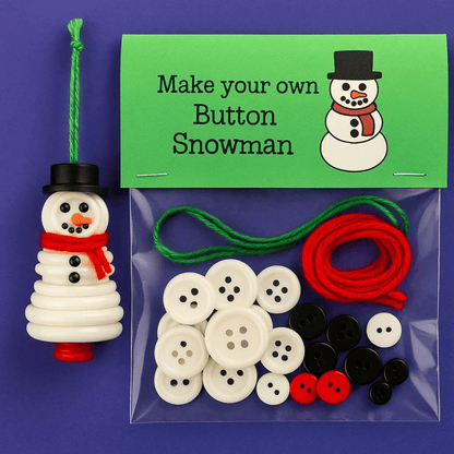🔥Letzter Tag der Aktion -56 % 🔗 ☃️ DIY-Weihnachtsdekorationsset mit Knöpfen – Schneemann