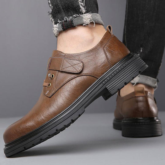 Bríste bog leathair retro PU breathable na bhfear