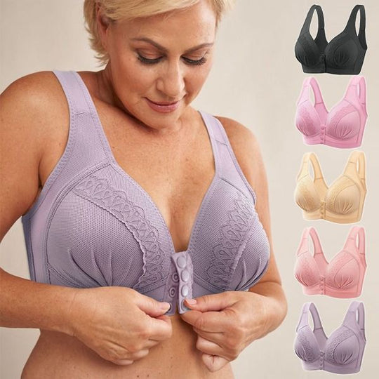 🌸 50% OFF – LIMITED TIME! 💖 Front Closure Cotton Bra ✨ Easy to Wear, Soft Support &amp; All-Day Comfort