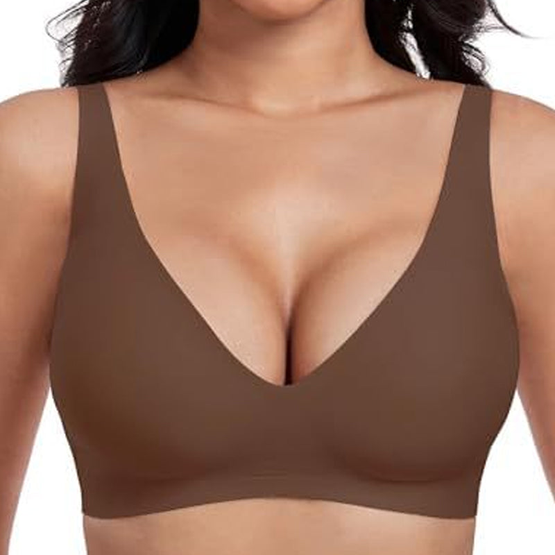 🔥Limited Special Sale 60% OFF!💕 Jelly Wireless Womens Comfortable Wireless Bras Push Up Bralettes Seamless Tshirts Bras Deep V Everyday Bras