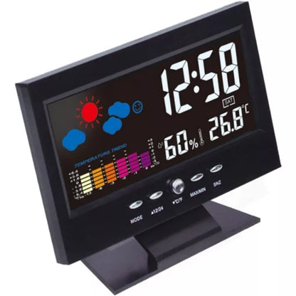 ⏰LETZTER TAG VERKAUF 50% RABATT✨Digitaler LED-Temperatur- und Luftfeuchtigkeitsmonitor, Wettervorhersage, LED-Tischwecker