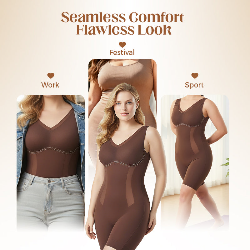 🥳2026 HOT SALE🥳💞50K+ SOLD!💕🦋 50% Off – One-Piece Traceless Shapewear! Embrace your curves with gentle lift &amp; control. Breathable, invisible fit for all-day ease &amp; a smoother you. 🦢🌸