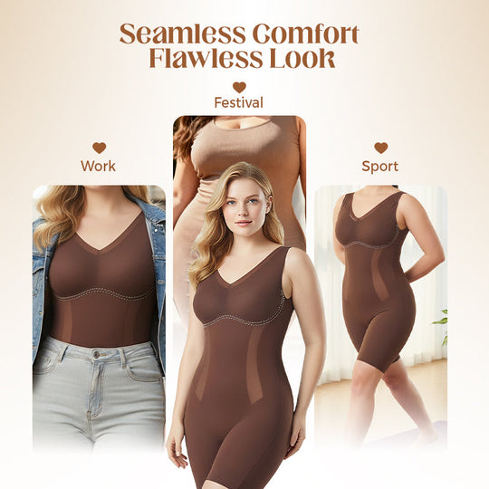 🥳2026 HOT SALE🥳💞50K+ SOLD!💕🦋 50% Off – One-Piece Traceless Shapewear! Embrace your curves with gentle lift &amp; control. Breathable, invisible fit for all-day ease &amp; a smoother you. 🦢🌸