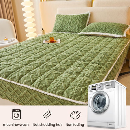 🛏️  WARME PASSGENAUEN BETTWÄSCHE – Gebürstete Flanell-Bettwäsche mit tiefen Taschen und rutschfesten Ecken für ganzjährigen Komfort ❄️🛌