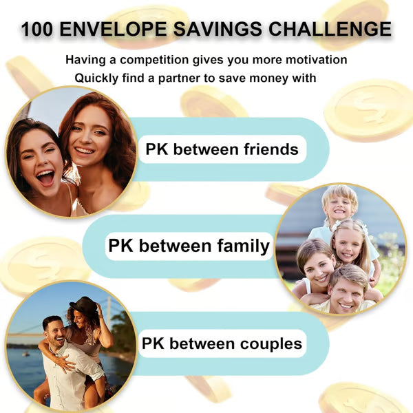 💸📖 Sparbuch für Wochenliche Spar-Challenge – Thematische Farben + Familienfreundlich + Spaß am Sparen! ✨