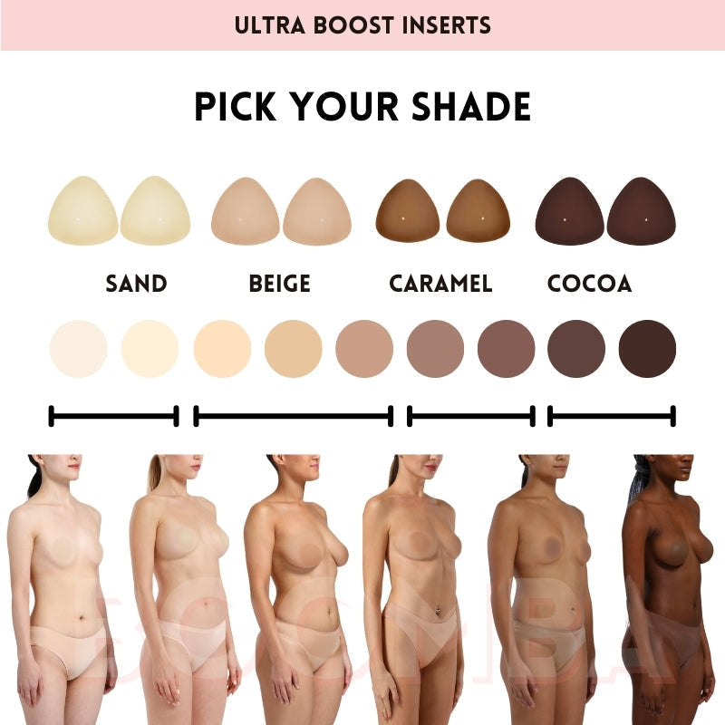 Invisible Lift - Patented Sticky Fashion Bra Inserts Prevents Nipple Slips No Sewing Required Low Cut Tops Womenswear