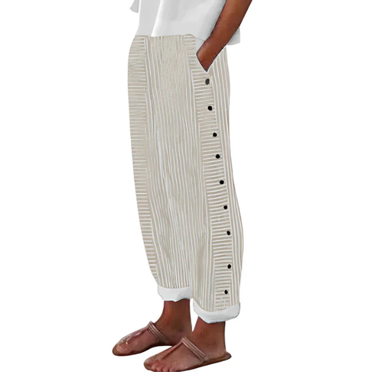 ⏳Time-Limited Special⏰Comfy Blue Striped Side Pocket Pants