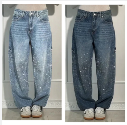 📢📢2026 New Collection - Limited-Time Pre-Sale ✨ Women's Straight Jeans with Rhinestones