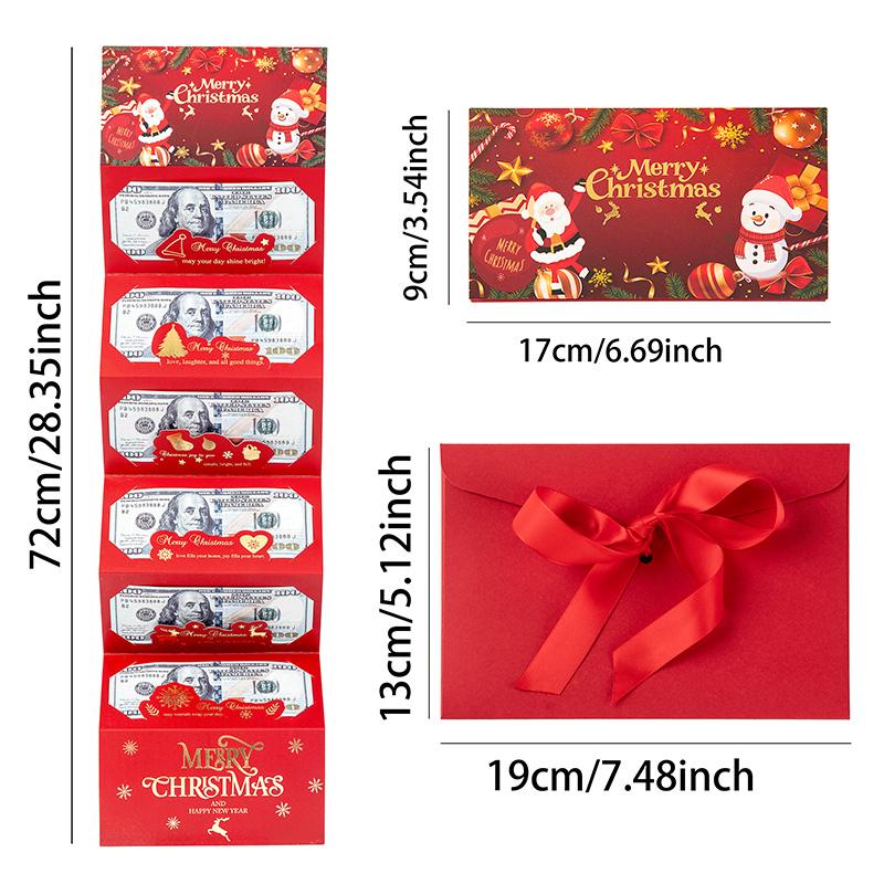 🔥Letzter Tag - Kaufe 2 bekomme 1 gratis🎁🎄Weihnachtsgeldumschlag mit Geldklammer