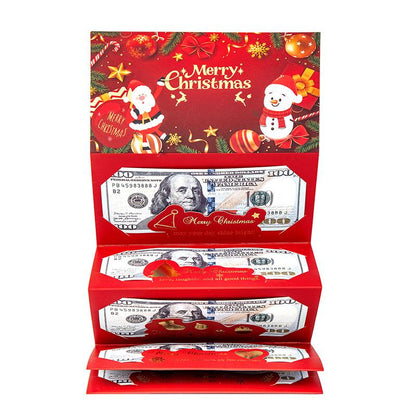 🔥Letzter Tag - Kaufe 2 bekomme 1 gratis🎁🎄Weihnachtsgeldumschlag mit Geldklammer